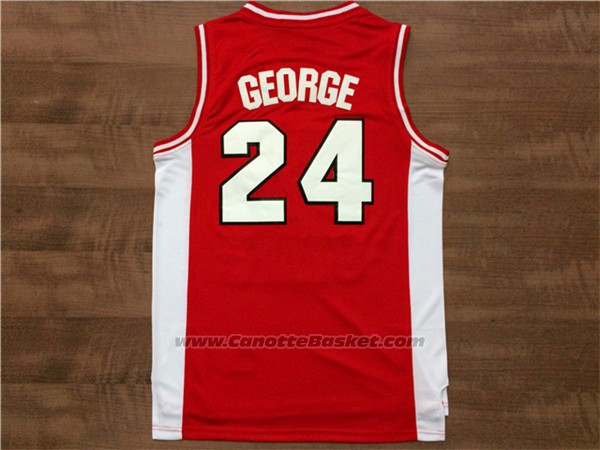 Maglia NCAA California State University Fresno George #24 Rosso